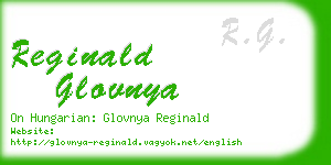 reginald glovnya business card